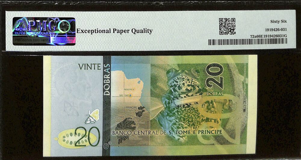 Saint Thomas And Prince - 20 Dobras 2016 - Pick # 72a - PMG 66 EPQ