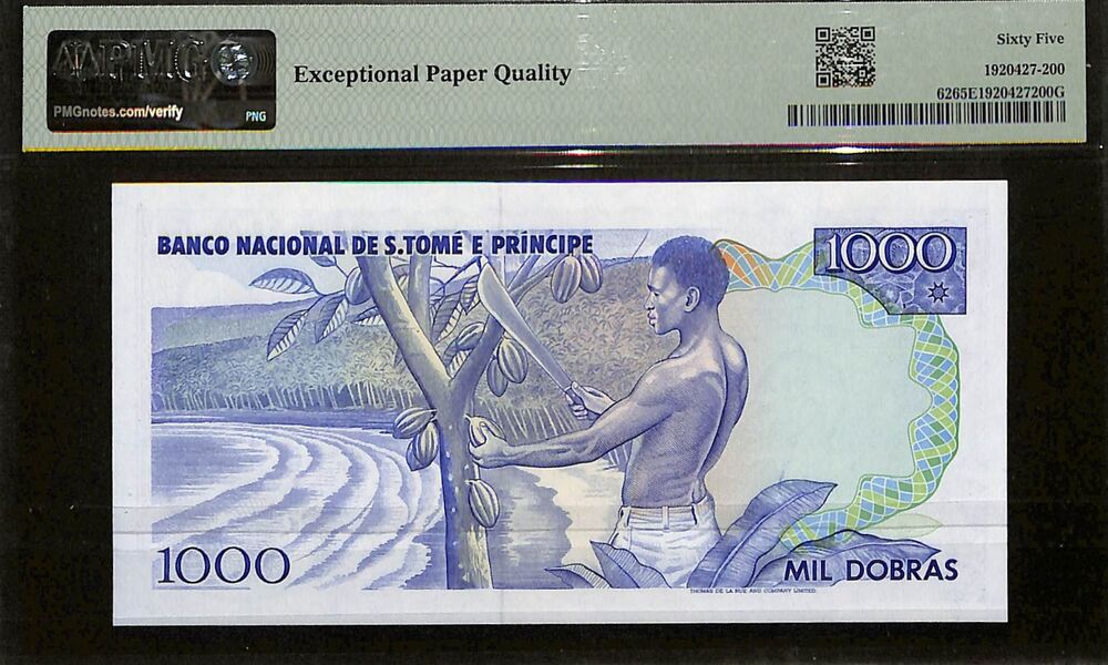 Saint Thomas And Prince - 1000 Dobras 1989 - Pick # 62 - PMG 65 EPQ