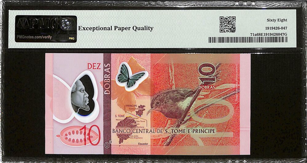 Saint Thomas And Prince - 10 Dobras 2016 - Pick # 71a - PMG 68 EPQ
