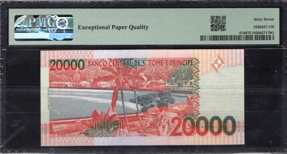 Saint Thomas And Prince - 20.000 Dobras 2010 - Pick # 67d - PMG 67 EPQ