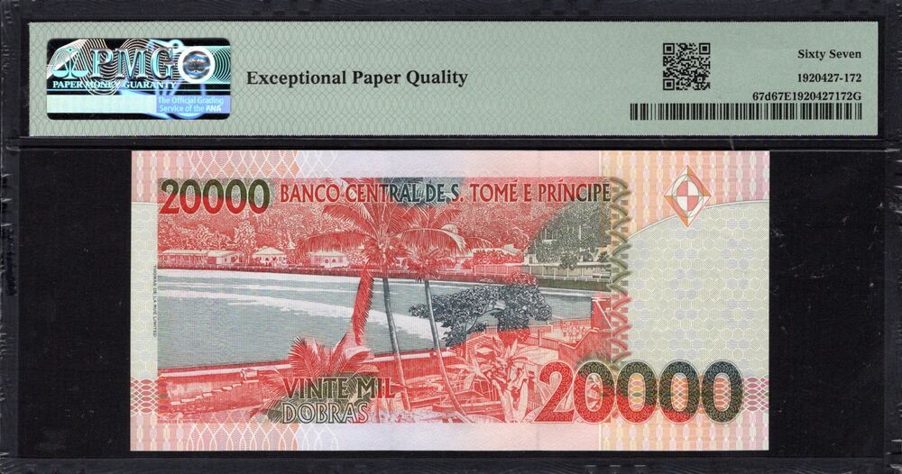 Saint Thomas And Prince - 20.000 Dobras 2010 - Pick # 67d - PMG 67 EPQ