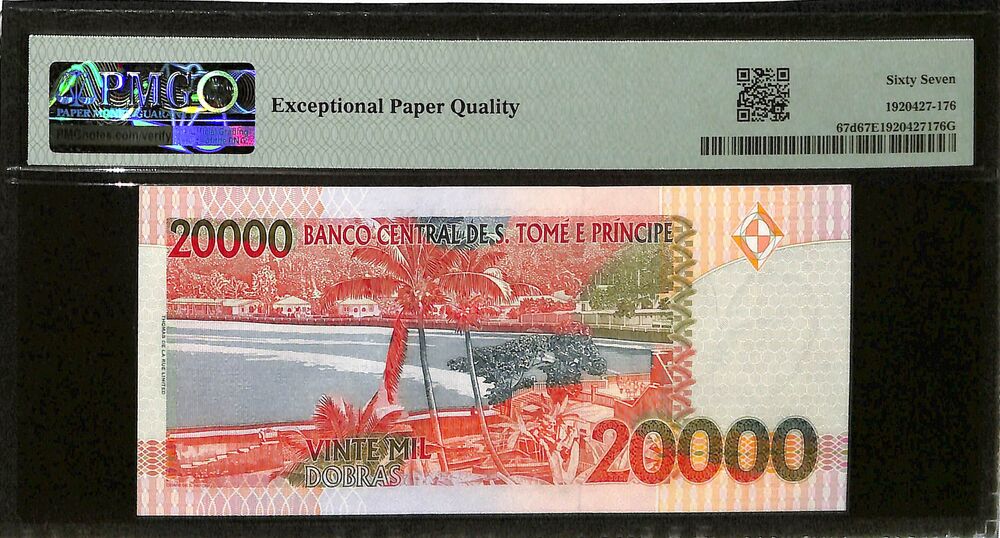 Saint Thomas And Prince - 20.000 Dobras 2010 - Pick # 67d - PMG 67 EPQ