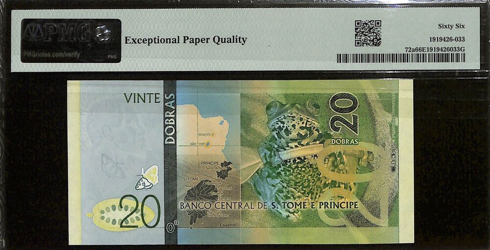 Saint Thomas And Prince - 20 Dobras 2016 - Pick # 72a - PMG 66 EPQ