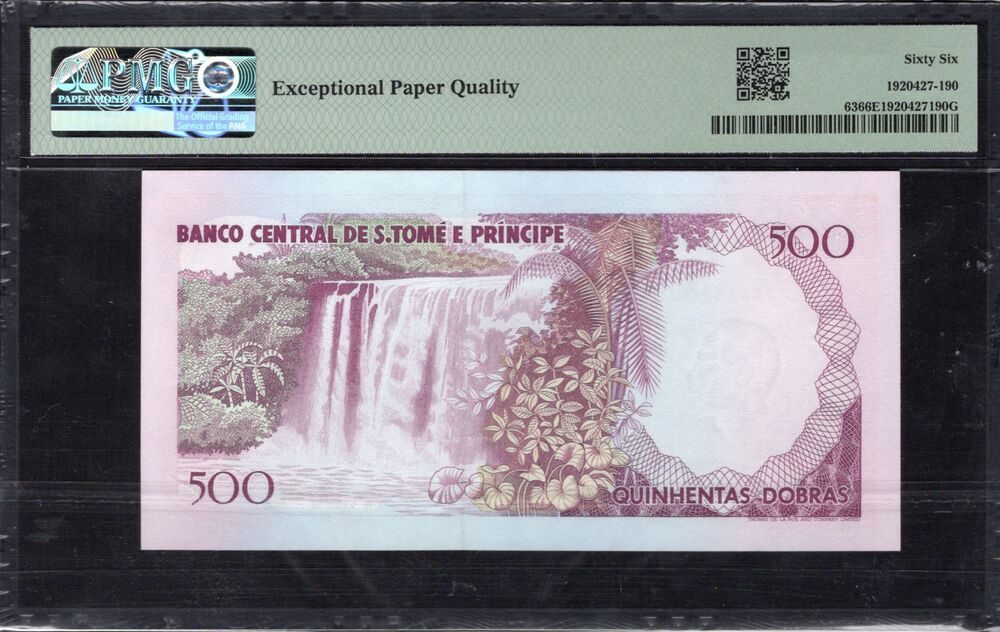 Saint Thomas And Prince - 500 Dobras 1993 - Pick # 63 - PMG 66 EPQ