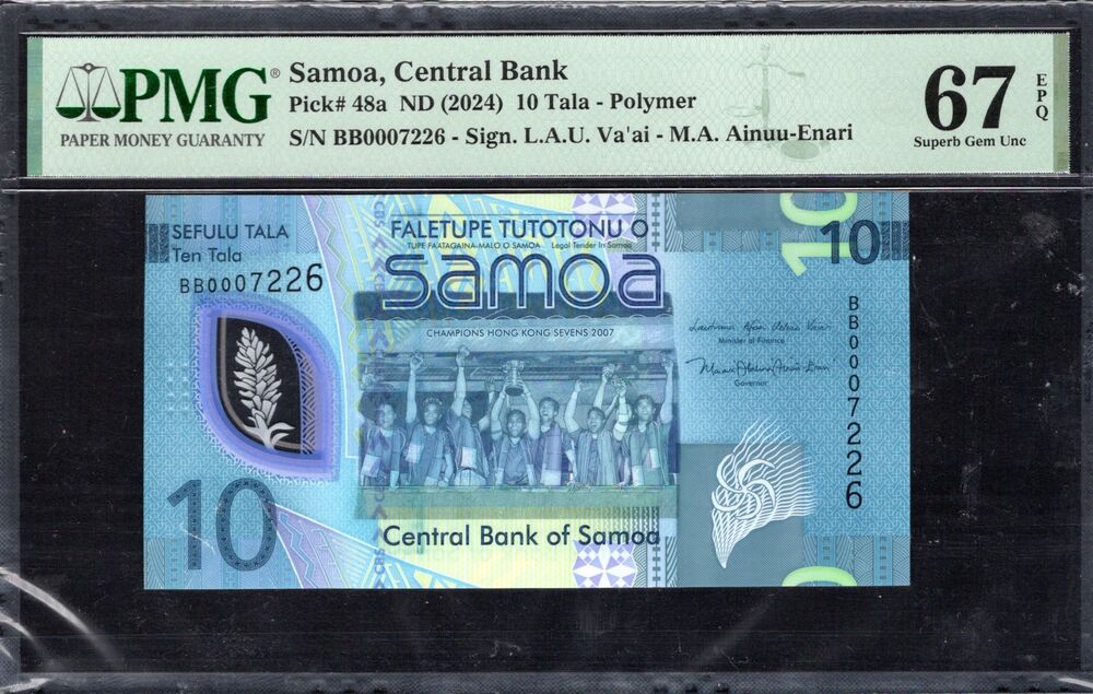Samoa - 10 Tala ND (2024) - Pick # 48a - PMG 67 EPQ