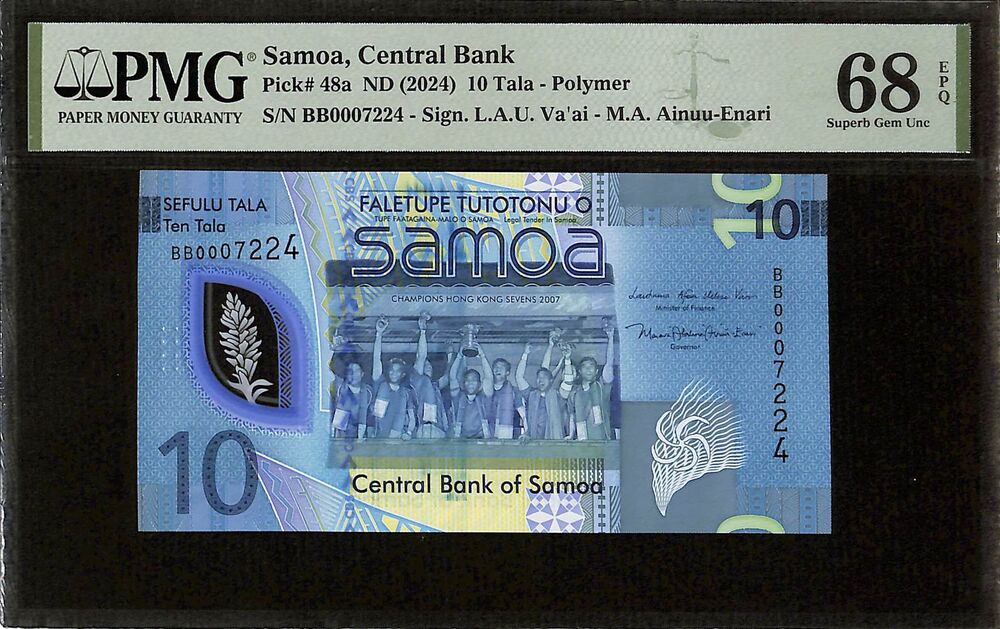 Samoa - 10 Tala ND (2024) - Pick # 48a - PMG 68 EPQ