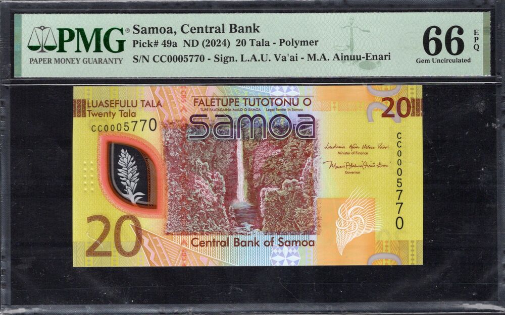 Samoa - 20 Tala ND (2024) - Pick # 49a - PMG 66 EPQ