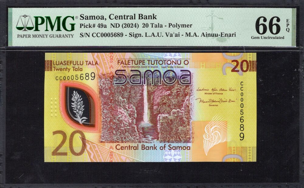 Samoa - 20 Tala ND (2024) - Pick # 49a - PMG 66 EPQ