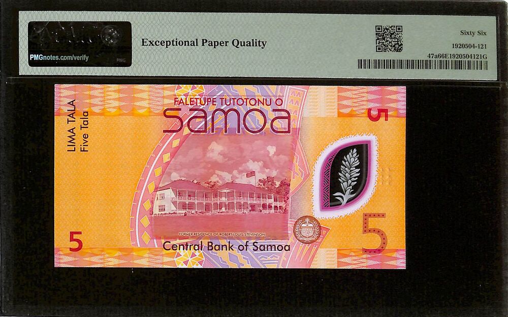 Samoa - 5 Tala ND (2023) - Pick # 47a - PMG 66 EPQ