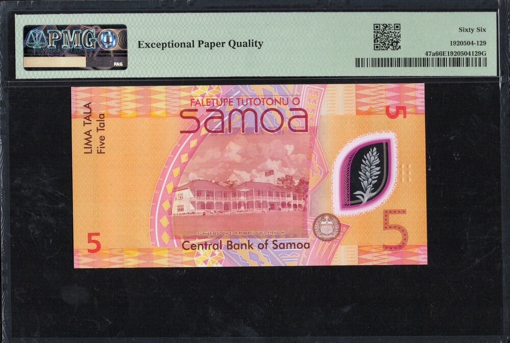 Samoa - 5 Tala ND (2023) - Pick # 47a - PMG 66 EPQ