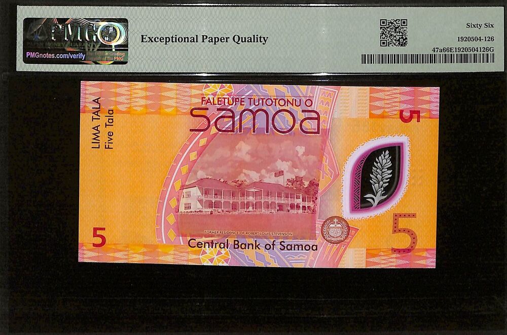 Samoa - 5 Tala ND (2023) - Pick # 47a - PMG 66 EPQ