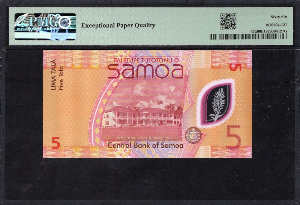 Samoa - 5 Tala ND (2023) - Pick # 47a - PMG 66 EPQ