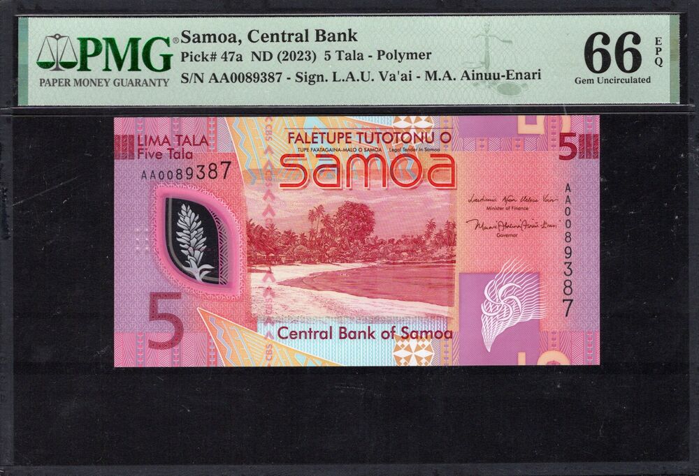 Samoa - 5 Tala ND (2023) - Pick # 47a - PMG 66 EPQ