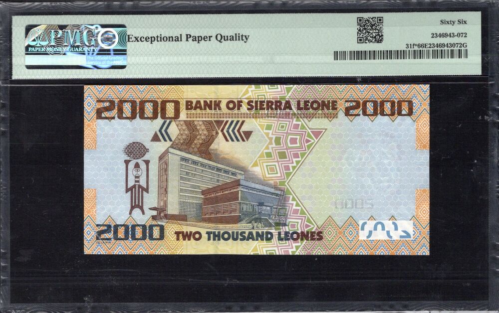 Sierra Leone - 2000 Leones 2021 - Pick # 31f - REPLACEMENT - PMG 66 EPQ