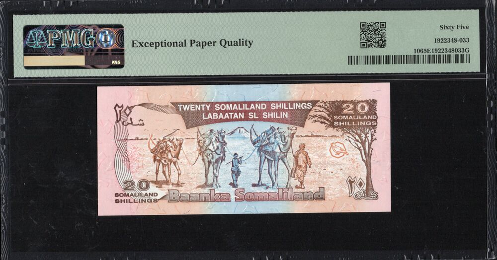 Somaliland - 20 Shillings 1996 - Pick # 10 - COMMEMORATIVE - PMG 65 EPQ