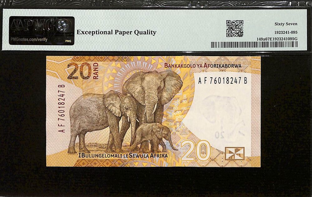 South Africa - 20 Rand ND (2023) - Pick # 149a - PMG 67 EPQ