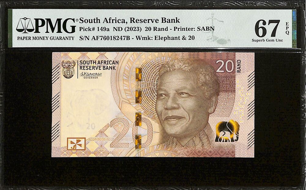 South Africa - 20 Rand ND (2023) - Pick # 149a - PMG 67 EPQ