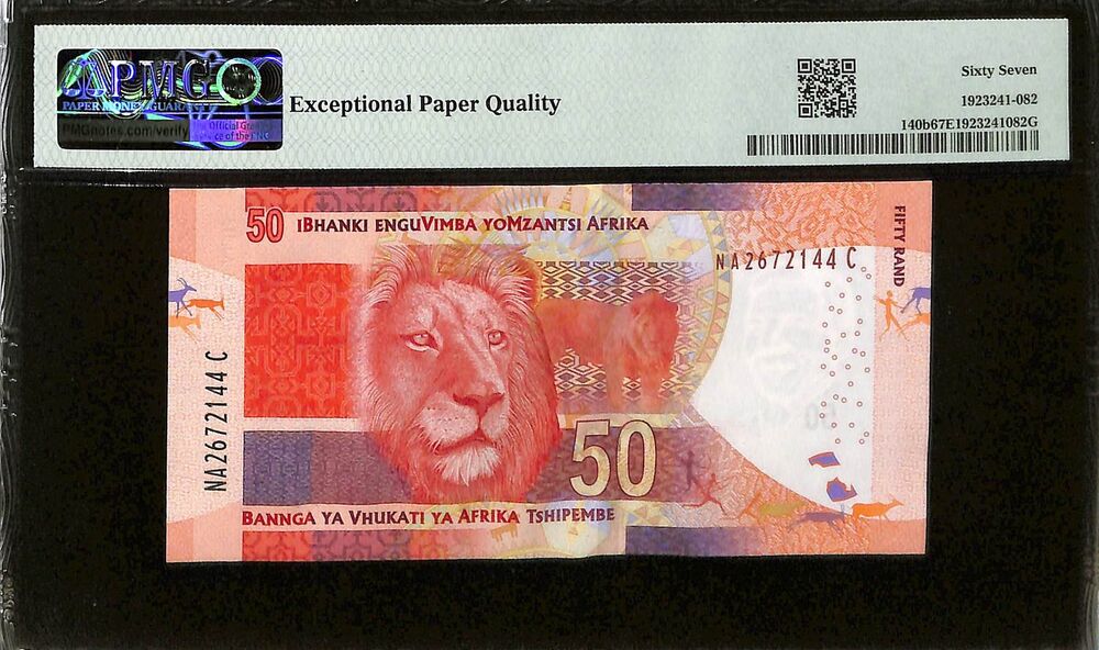 South Africa - 50 Rand ND (2016) - Pick # 140b - PMG 67 EPQ