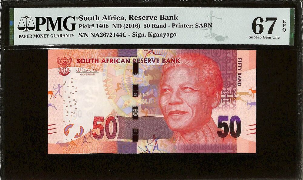 South Africa - 50 Rand ND (2016) - Pick # 140b - PMG 67 EPQ