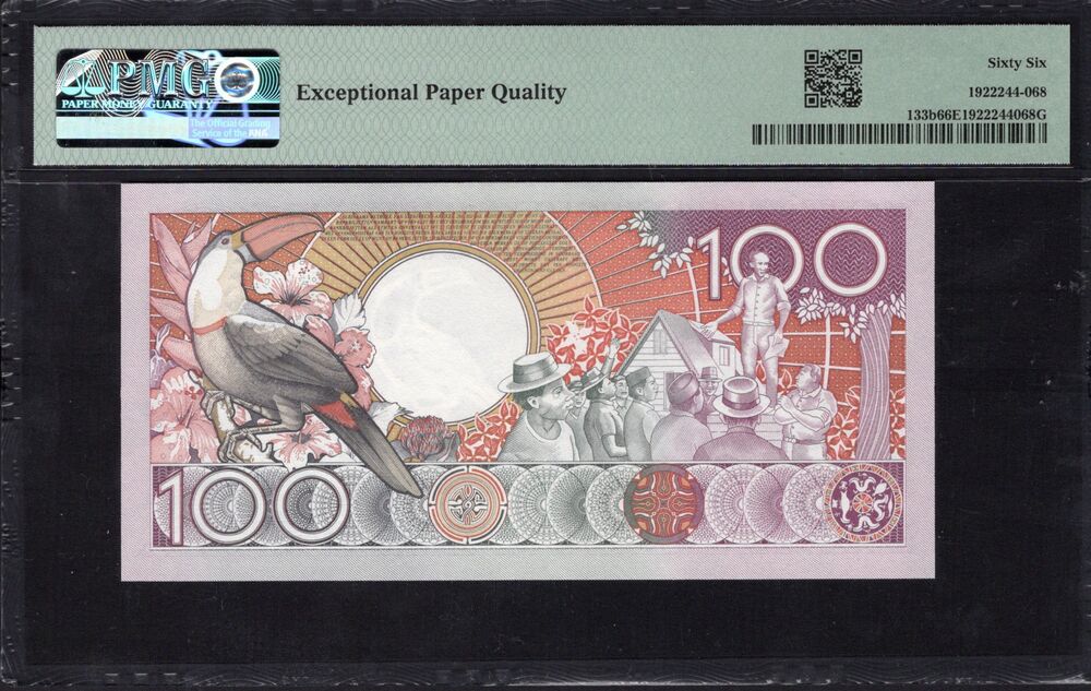 Suriname - 100 Gulden 1988 - Pick # 133b - PMG 66 EPQ