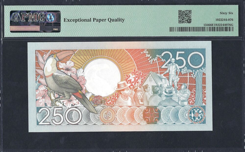 Suriname - 250 Gulden 1988 - Pick # 134 - RADAR - PMG 66 EPQ