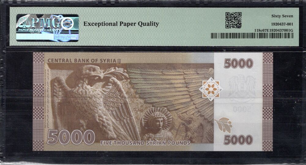 Syria - 5000 Pounds 2023 - Pick # 118c - PMG 67 EPQ