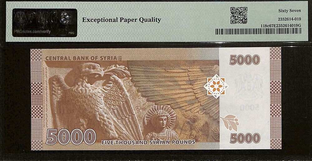 Syria - 5000 Pounds 2023 - Pick # 118c - PMG 67 EPQ