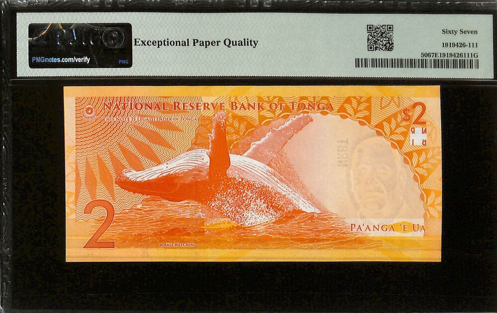 Tonga - 2 Pa´anga ND (2023) - Pick # 50 - PMG 67 EPQ
