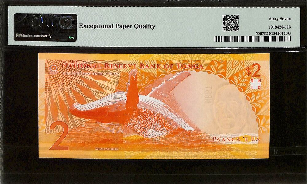Tonga - 2 pa´anga ND (2023) - Pick # 50 - PMG 67 EPQ