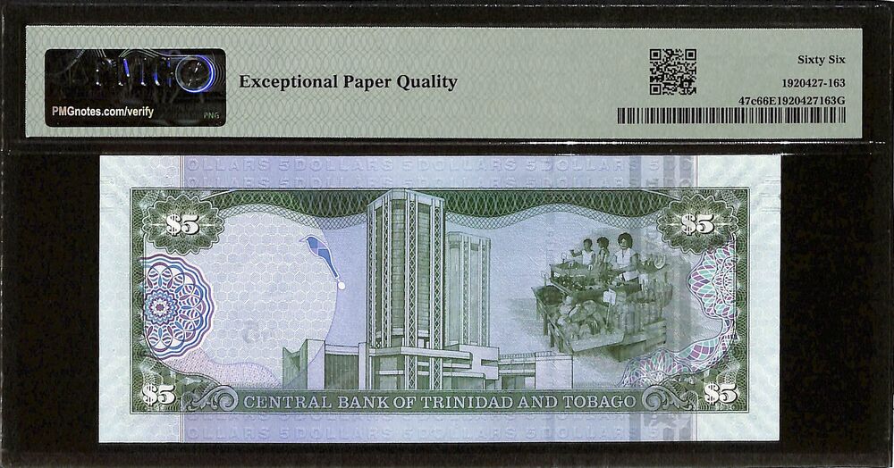 Trinidad And Tobago - 5 Dollars 2006 - Pick # 47c - PMG 66 EPQ