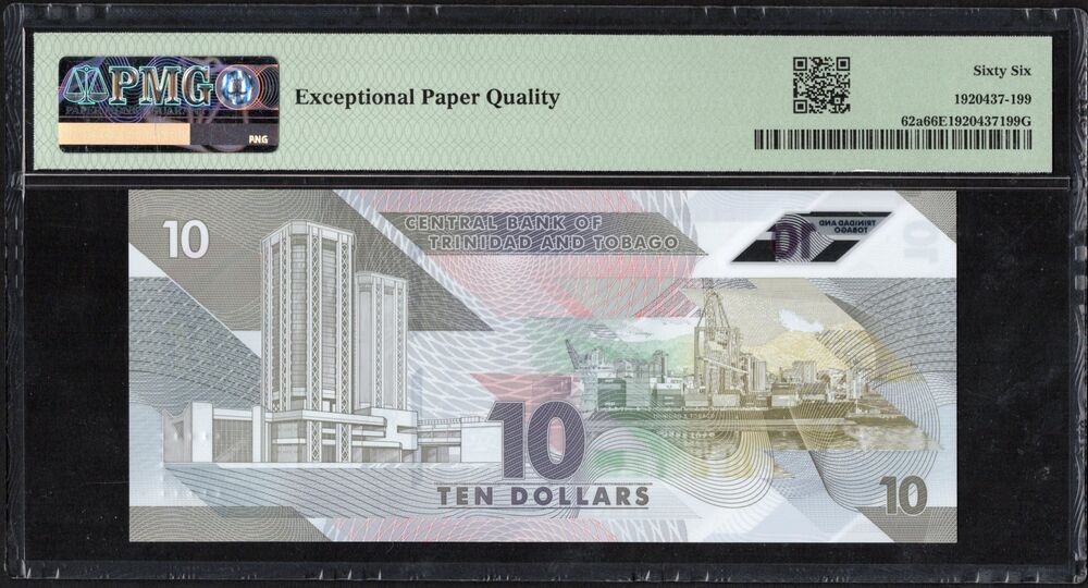 Trinidad & Tobago - 10 Dollars 2020 - Pick # 62a - PMG 66 EPQ