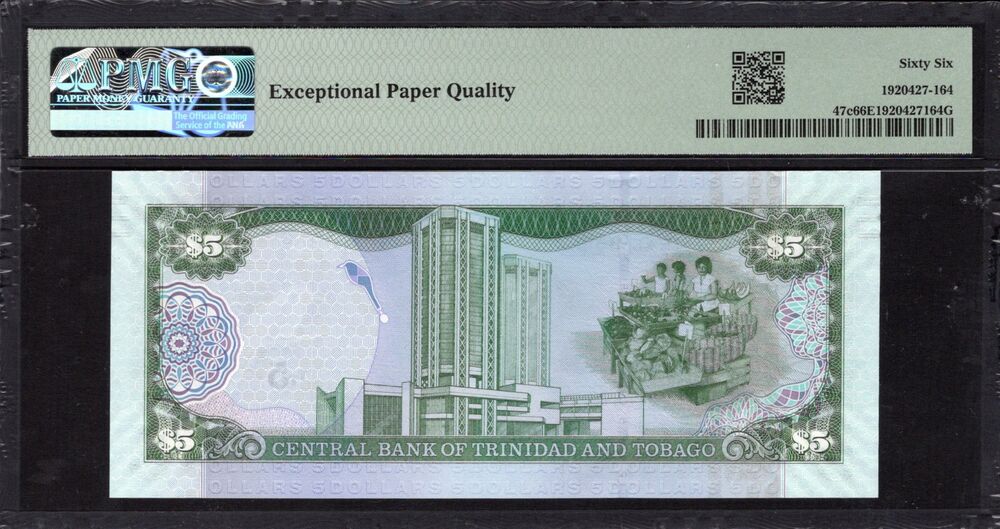 Trinidad & Tobago - 5 Dollars 2006 - Pick # 47c - PMG 66 EPQ