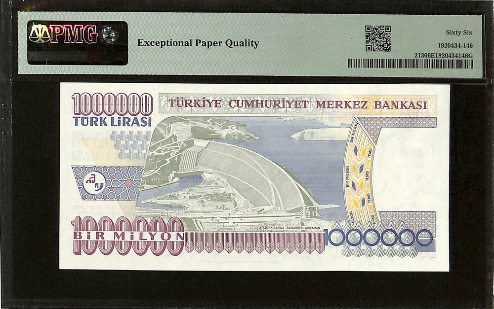 Turkey - 1.000.000 Lirasi 1970 - Pick # 213 - PMG 66 EPQ