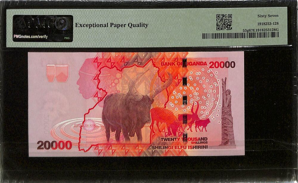 Uganda - 20.000 Shillings 2022 - Pick # 53g - PMG 67 EPQ