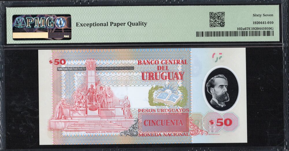 Uruguay - 50 Pesos Uruguayos 2020 - Pick # 102a - PMG 67 EPQ