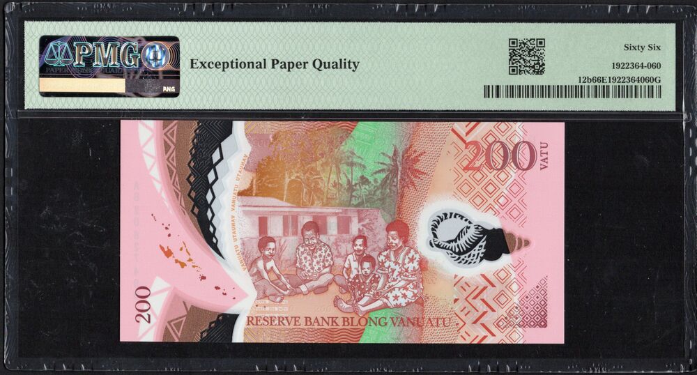 Vanuatu - 200 Vatu 2020 - Pick # 12b - PMG 66 EPQ