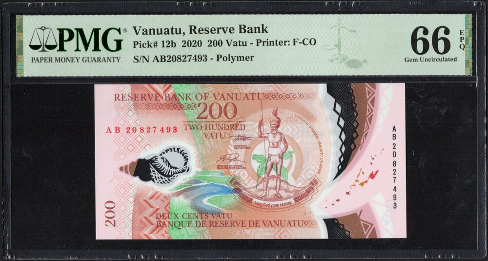 Vanuatu - 200 Vatu 2020 - Pick # 12b - PMG 66 EPQ