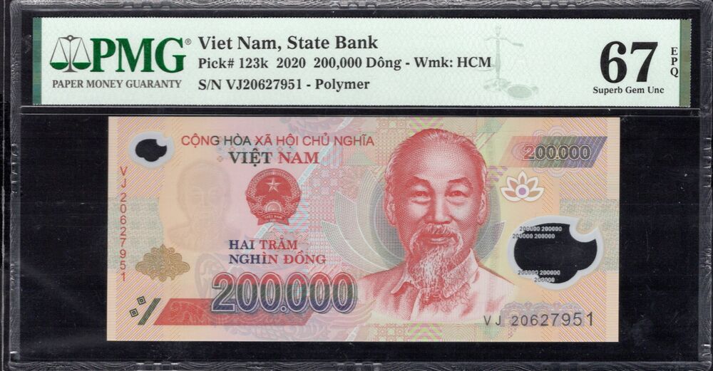 Vietnam - 200.000 Dong 2020 - Pick # 123k - PMG 67 EPQ