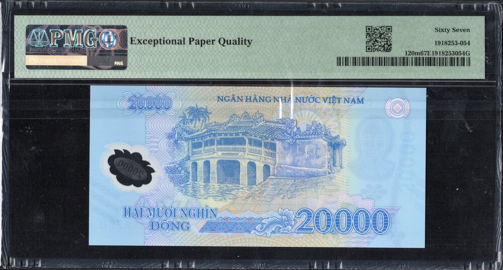 Vietnam - 20.000 Dong 2022 - Pick # 120m - PMG 67 EPQ