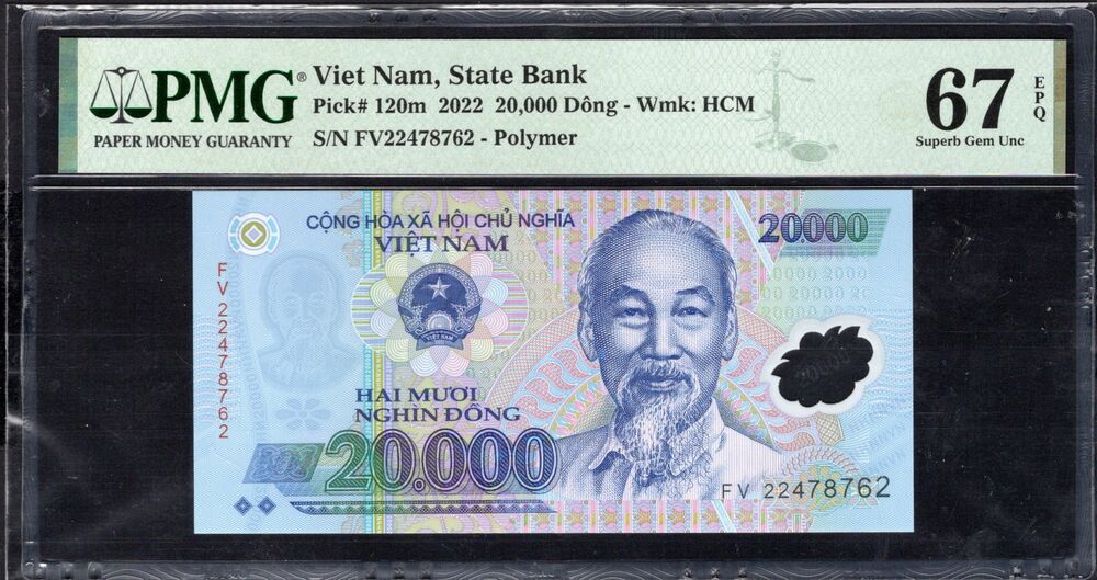 Vietnam - 20.000 Dong 2022 - Pick # 120m - PMG 67 EPQ