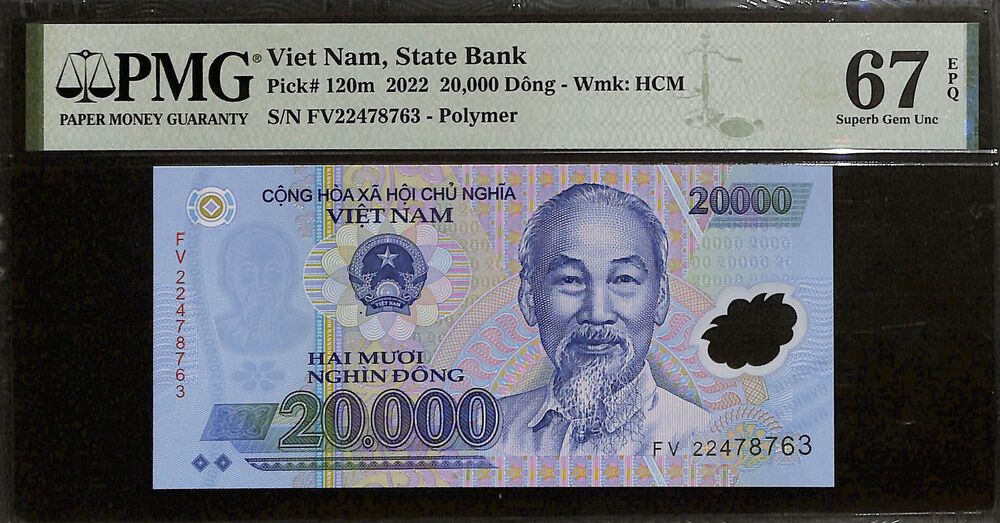 Vietnam - 20.000 Dong 2022 - Pick # 120m - PMG 67 EPQ