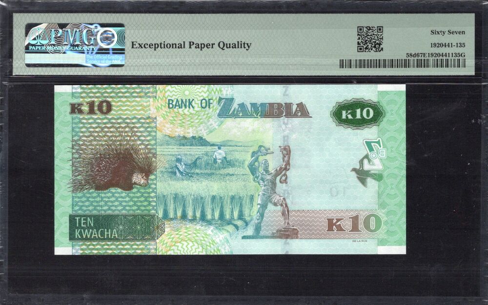 Zambia - 10 Kwacha 2022 - Pick # 58d - PMG 67 EPQ