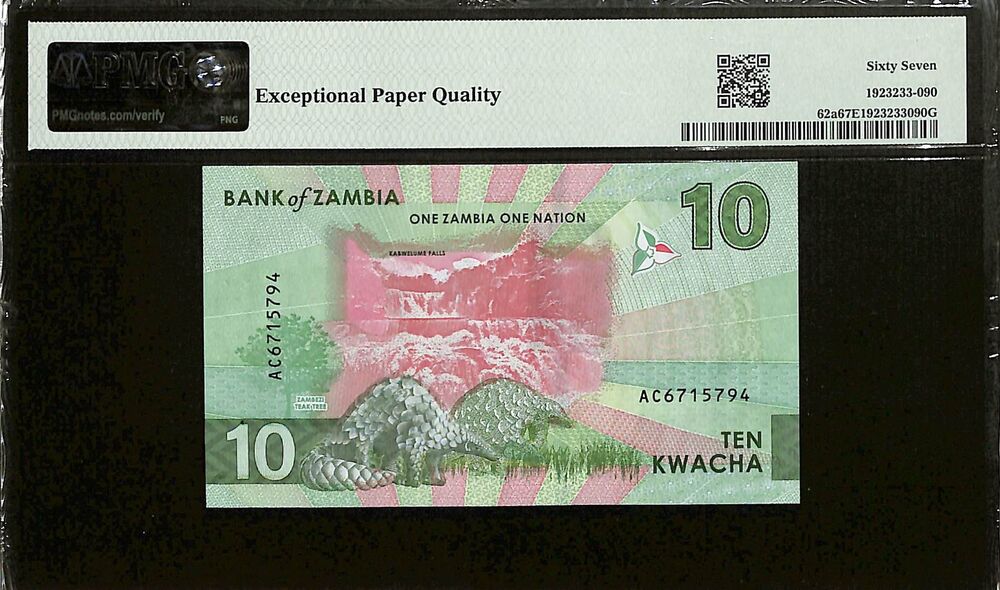 Zambia - 10 Kwacha 2024 - Pick # 62a - PMG 67 EPQ