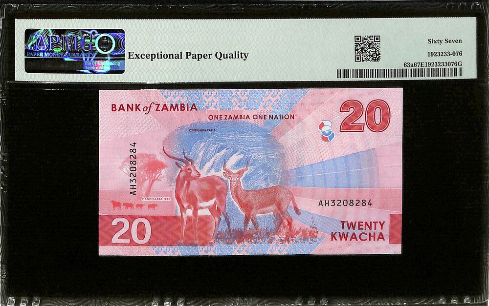 Zambia - 20 Kwacha 2024 - Pick # 63a - PMG 67 EPQ