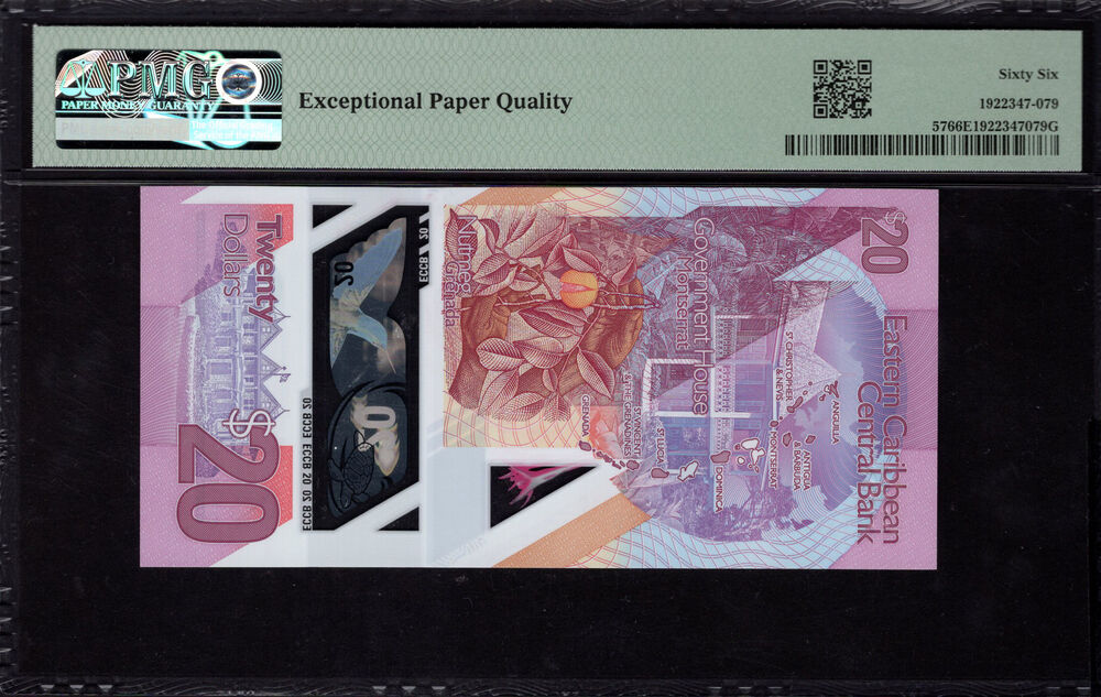 East Caribbean States - 20 Dollars 2019 - Pick # 57 - PMG 66 EPQ