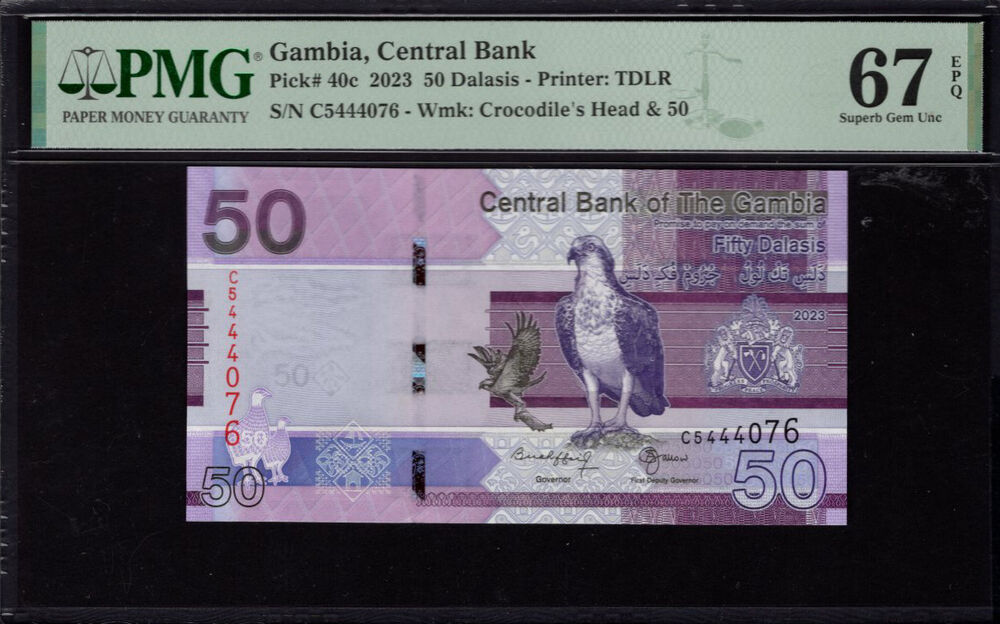 Gambia - 50 Dalasis 2023 - Pick # 40c - PMG 67 EPQ