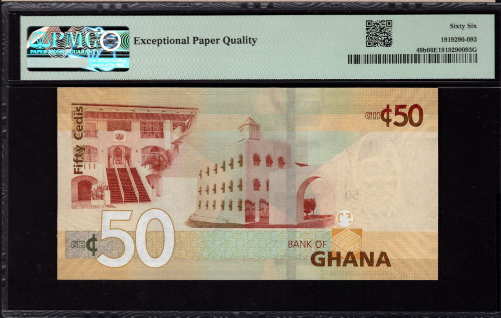 Ghana - 50 Cedis 2022 - Pick # 49b - PMG 66 EPQ