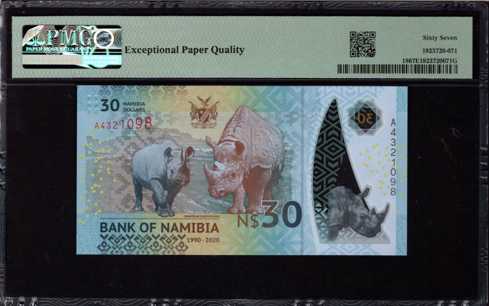 Namibia - 30 Namibia Dollars 2020 - Pick # 18 - PMG 67 EPQ