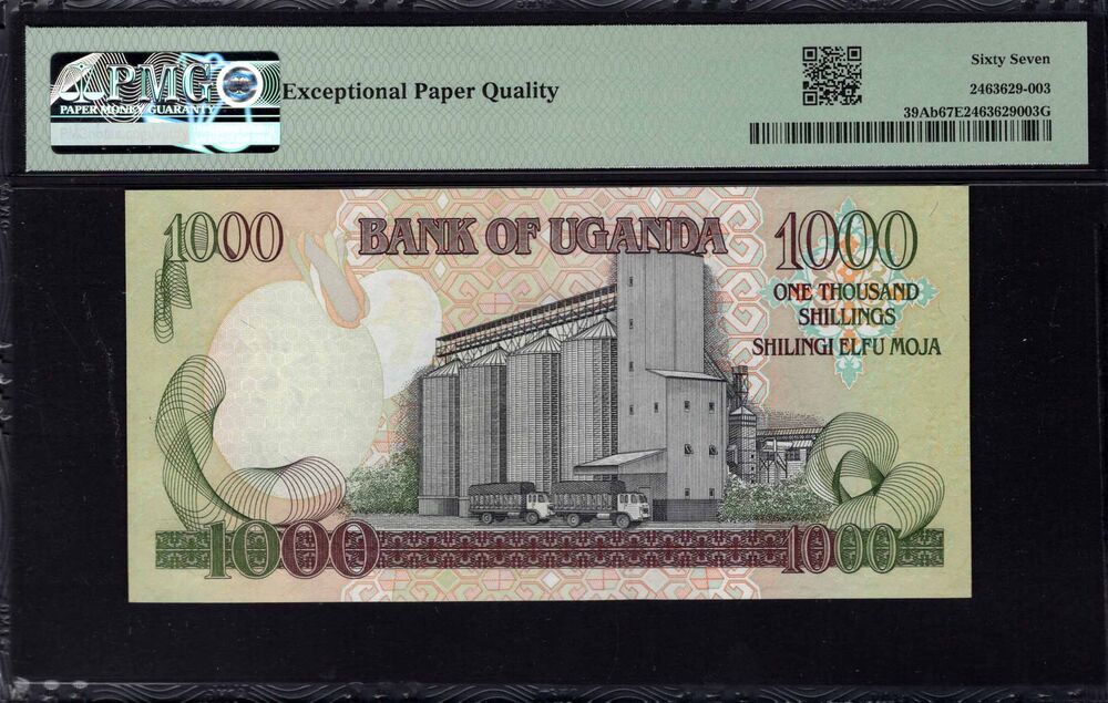 Uganda - 1000 Shillings 2003 - Pick # 39Ab - PMG 67 EPQ