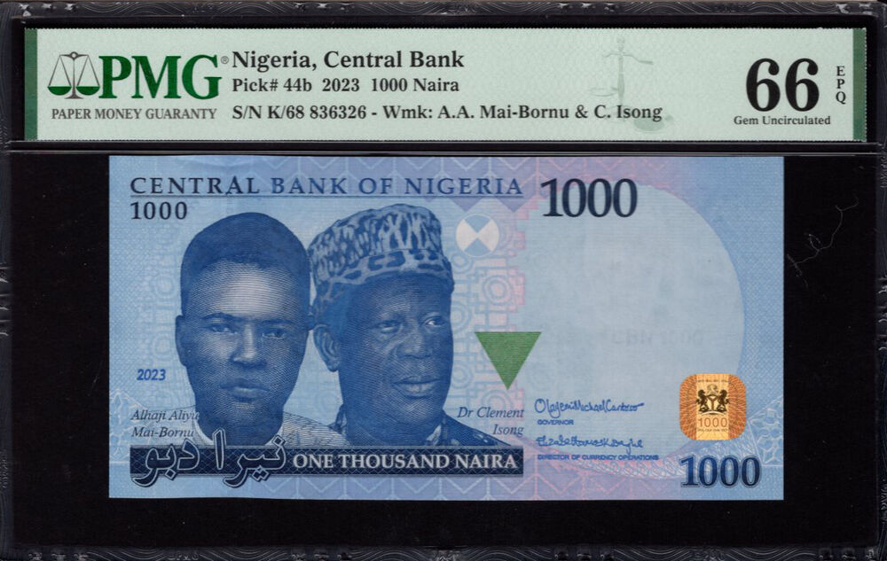Nigeria - 1.000 Naira 2023 - Pick # 44b - PMG 66 EPQ